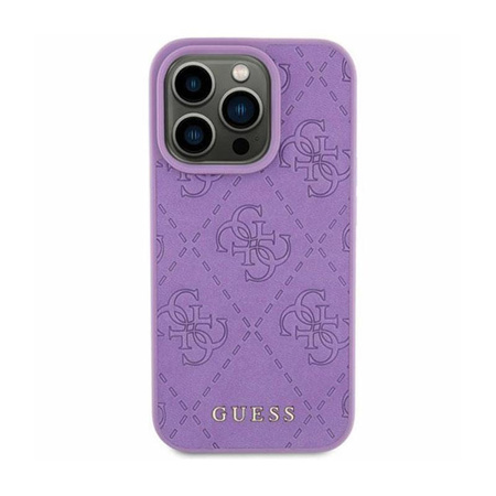 Guess Leather 4G Stamped - iPhone 15 Case (purple)