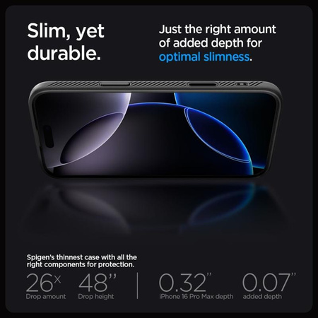 Spigen Liquid Air T Mag MagSafe – Hülle für iPhone 16 Pro Max (Matt Schwarz)