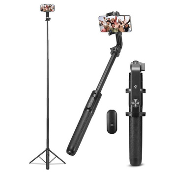 Spigen S560W Bluetooth Selfie Stick Tripod - Smartphone tripod / selfie stick holder (Black)