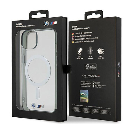 BMW Silver Ring MagSafe - Hülle für iPhone 14 Plus (Transparent)