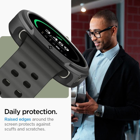 OBUDOWA SPIGEN DO SAMSUNG GALAXY WATCH 8 40 mm, Czarne Etui, Nakładka