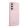 Guess Glitter Flakes Metal Logo Case - Samsung Galaxy S23+ Case (pink)