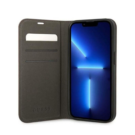 Guess 4G Metall Kamera Outline Booktype Case - iPhone 14 Plus Case (braun)