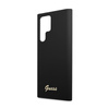 Guess Silicone Script Metal Logo - Etui Samsung Galaxy S22 Ultra (noir)