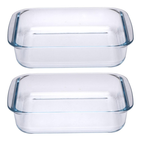 Alpina - Set of glass ovenproof dishes (2 pieces)
