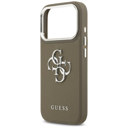 Guess Grained Big 4G Classic Logo - Pouzdro iPhone 17 Pro (hnědé)