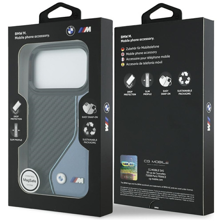 Etui do iPhone 17 Pro do MagSafe BMW M Oryginalny Skórzany Czarny Case