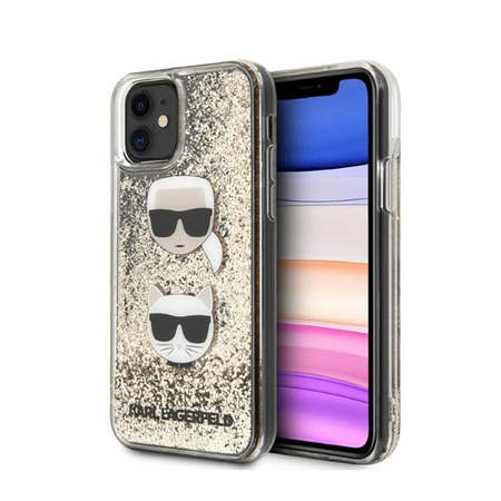 Karl Lagerfeld Liquid Glitter 2 Heads - iPhone 11 Case (Gold)