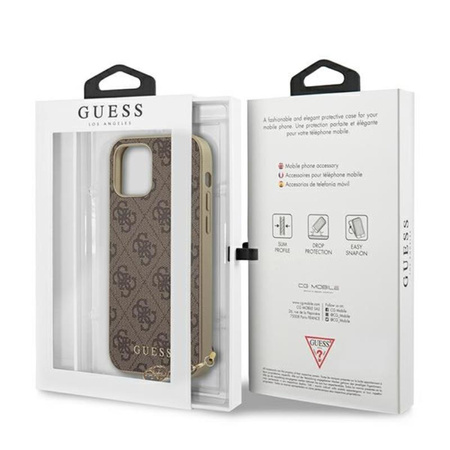 Guess 4G Charms Kollektion - iPhone 12 Pro Max Hülle (braun)