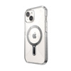 Speck Presidio Perfect-Clear Grip ClickLock & MagSafe - Coque iPhone 16e / iPhone 15 / iPhone 14 / iPhone 13 (Clair / Finition Chrome / Argent Serein)