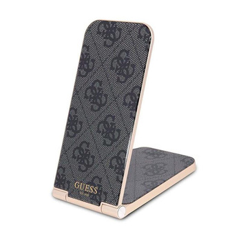 Guess 4G Pattern MagSafe - Faltbares indirektes 2-in-1-Ladegerät mit MagSafe für iPhone und AirPods 15W (schwarz)