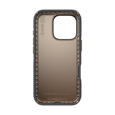 Speck Presidio2 Grip - pouzdro pro iPhone 16 Pro (Charcoal Grey / Cool Bronze / White)