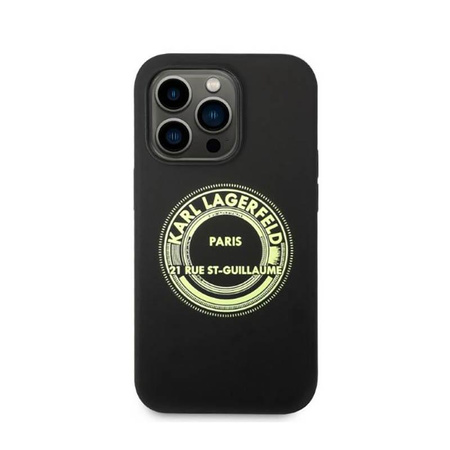 Karl Lagerfeld Silicone RSG - Etui iPhone 14 Pro Max (czarny)