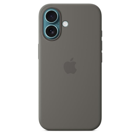 Apple Silicone Case – Silikonhülle mit MagSafe für iPhone 16 (Stone Gray)