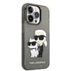 Karl Lagerfeld IML Glitter NFT Karl & Choupette - Case for iPhone 14 Pro (Black)