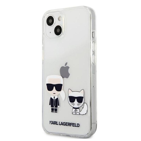 Karl Lagerfeld Ikonik & Choupette - Coque pour iPhone 13 Mini (Transparent)