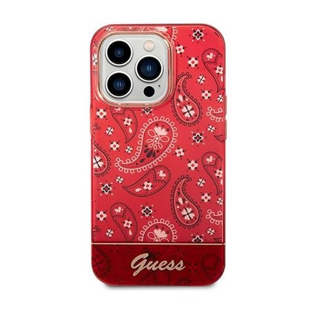 Guess Bandana Paisley - Hülle für iPhone 14 Pro Max (rot)