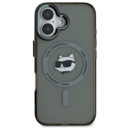 Karl Lagerfeld IML Metal Choupette Head MagSafe - iPhone 16 Plus Case (black)