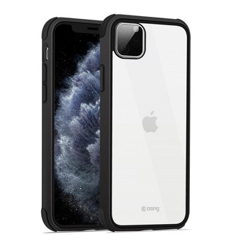 Průhledný kryt Crong Trace - kryt na iPhone 11 Pro (černý/černý)