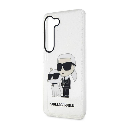 Karl Lagerfeld IML Glitter NFT Karl & Choupette - Samsung Galaxy S23+ Tasche (Transparent)
