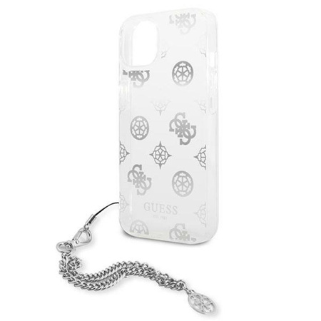 Guess Peony Chain Handle - Etui iPhone 13 (srebrny)