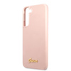 Guess Silicone Script Metal Logo - Etui Samsung Galaxy S22 (różowy)
