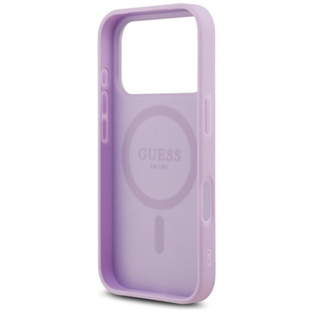Guess Grained Ring MagSafe - Case iPhone 17 Pro (purple)