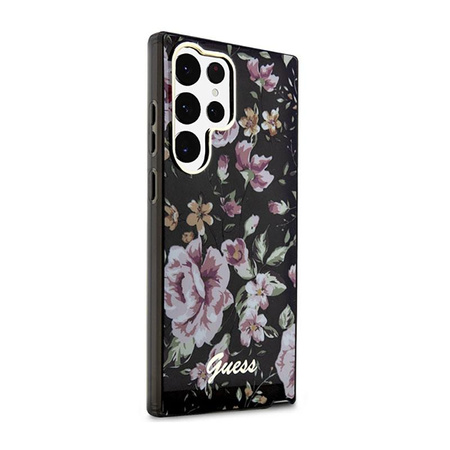 Guess Flower Collection - Etui Samsung Galaxy S23 Ultra (noir)