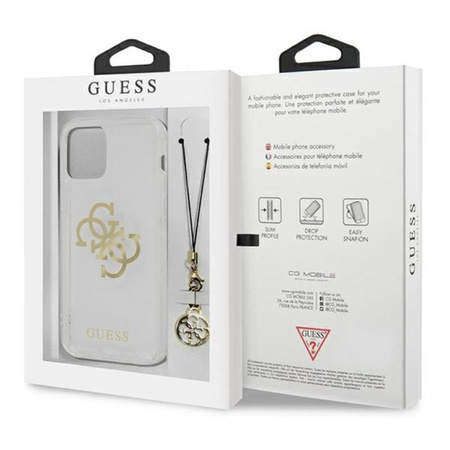 Guess 4G Big Logo Charm Gold- iPhone 13 Etui (Gold Charms)