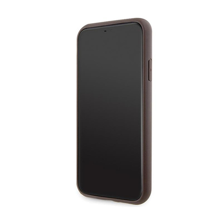 Guess 4G Printed Stripe - Case for iPhone 11 / iPhone XR (Brown)