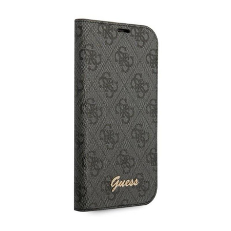 Guess 4G Metall Kamera Outline Booktype Case - iPhone 14 Plus Case (schwarz)