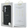 Guess Leather 4G Colored Ring Classic Logo MagSafe - Pouzdro pro Samsung Galaxy S25 (černé)