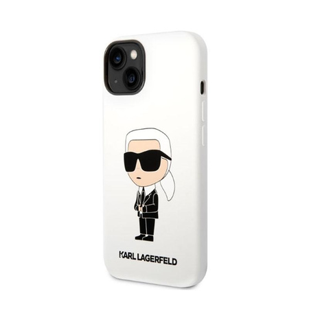 Karl Lagerfeld Silikon NFT Ikonik - Hülle für iPhone 14 Plus (Weiß)