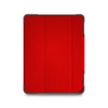 STM Dux Plus Duo - Étui blindé pour iPad 10.2" (2021-2019) MIL-STD-810G avec chargement de l'Apple Pencil (Rouge)