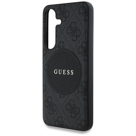 Guess 4G Round Patch Classic Logo MagSafe - Etui do Samsung Galaxy S25+ (czarny)