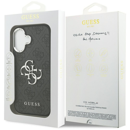 Guess 4G Big 4G Classic Logo - Case iPhone 17 (Schwarz / Silber)