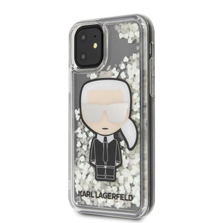 Karl Lagerfeld Glitter Glowdark Ikonik - Etui iPhone 11