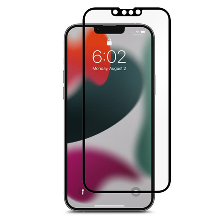Moshi iVisor AG - Matte Displayschutzfolie für iPhone 13 Pro Max (schwarzer Rahmen)