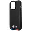BMW Leather Hot Stamp Tricolor - iPhone 14 Pro Case (Black)