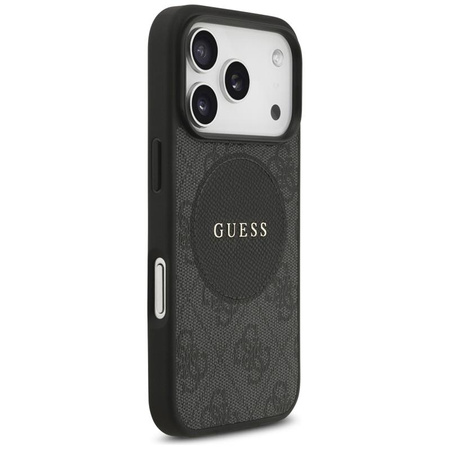 ETUI DO IPHONE 17 PRO do MAGSAFE GUESS ORYGINALNE CZARNE SKÓRZANE MODNE