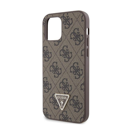 Guess Crossbody 4G Metal Logo - Coque iPhone 12 / iPhone 12 Pro (marron)