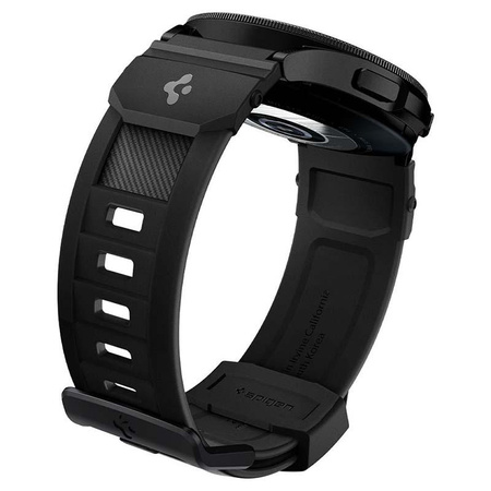 Spigen Rugged Band - szíj Samsung Galaxy 4 / 4 Classic / 5 / Active 2 / Huawei Watch GT 2 42 mm-es órához (fekete)