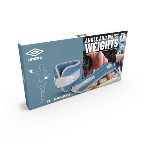 Umbro - Zátěž na kotník a zápěstí 2x0,5 kg (modrá)