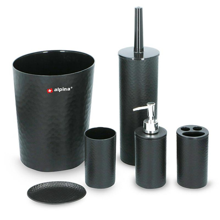 Alpina - bathroom set of 6 elements (black)