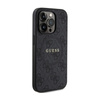 Guess 4G Collection bőr fém logós MagSafe - iPhone 15 Pro tok (fekete)