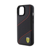 Coque Ferrari Perforated Waves Metal Logo - iPhone 15 Case (noir)