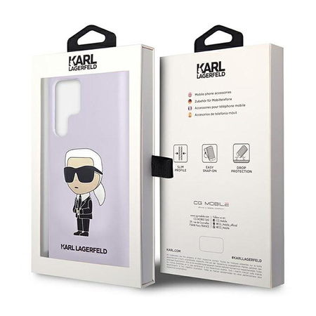 Karl Lagerfeld Silicone NFT Ikonik - Etui Samsung Galaxy S23 Ultra (fioletowy)
