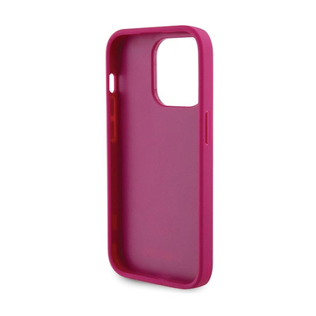 Guess 4G Strass Metall Logo - iPhone 15 Pro Max Tasche (rosa)