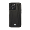 BMW Leather Diamond Pattern - iPhone 14 Pro Case (Black)