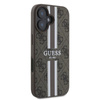 Guess 4G Printed Stripes MagSafe - Hülle iPhone 16 (braun)